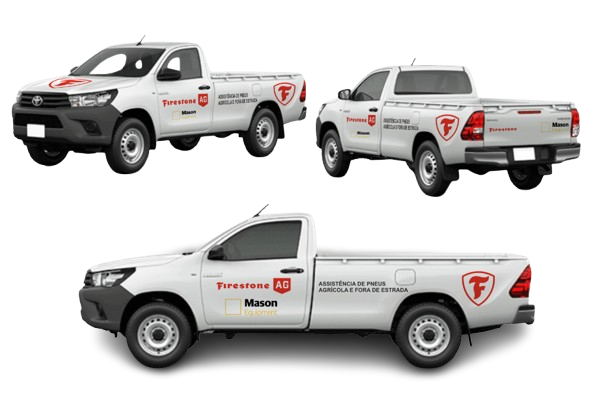 Carro caracterizado e tagueado para mineração